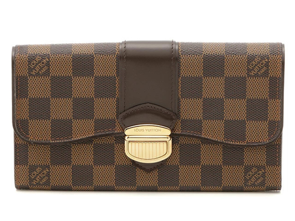 LOUIS VUITTON Long Wallet Portefeuille Sistina Damier